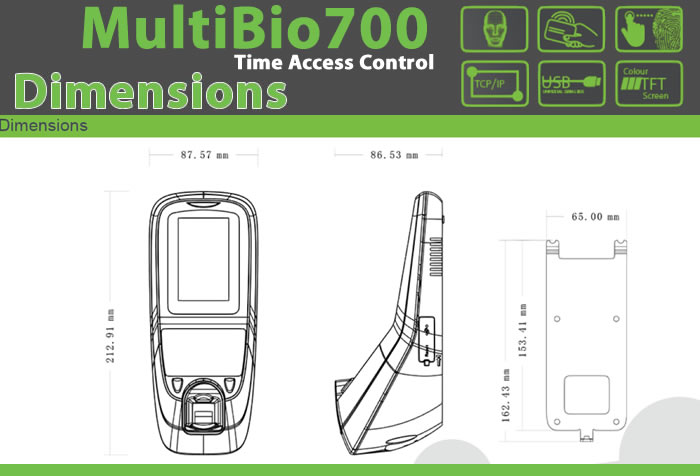 MULTI BIOMETRIC 700 FINGERPRINT & FACIAL READER DEVICE